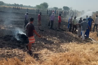 Fire in the farm due to short circuit