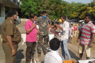 Department of Measurements raids on shops at anakapalli