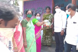 essential commodities distributes to poor people in achanta