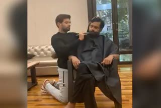 Union Minister Ram Vilas Paswan son grooming father