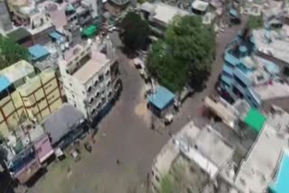 drone-cameras-in-old-town-bhopal-in-lockdown