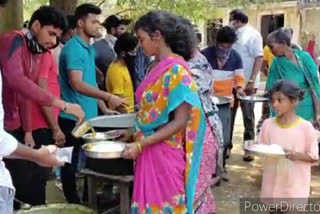 Distribution of food to the poor under the auspices of the JNTR Favorites Association