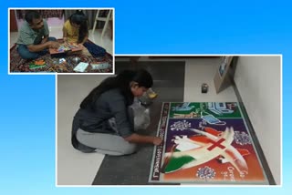 Painting and rangoli contests by social media