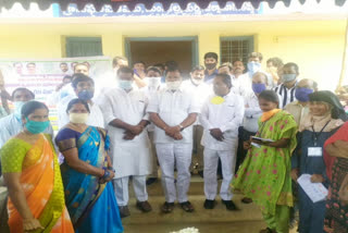 MP, MLA opened paddy buying centers in nagar kurnool