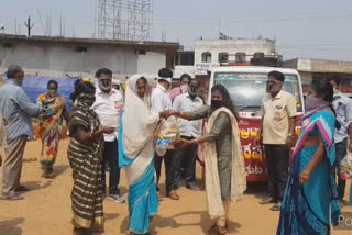 daily needs distribute to poor people at narasannapet