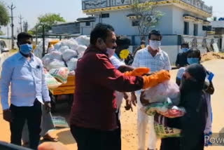 Sridhar Reddy is an MLA who distributes vegetables in Nellore for poor people