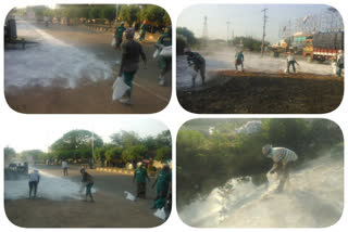 Bleaching powder on every street in Naidupeta