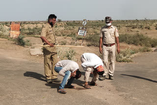 पुलिस ने दिखाई सख्ती,  लॉकडाउन की पालन,  शाहबाद बारां,  बारां न्यूज़,  शाहबाद न्यूज़,  baran news,  lockdown update