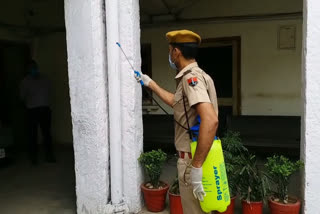 jaipur news, rajasthan news, police stations are being sanitized