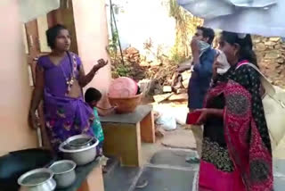 Anganwadi activist in Patnam village didnot provide nutrition to children