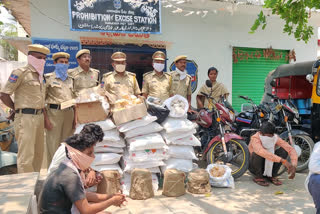 narayanapet excise police caught Black jaggery