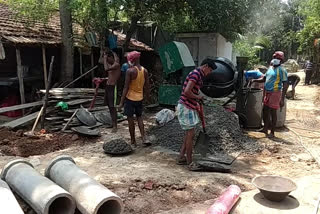 Road construction at Singur on lockdown