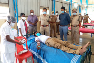 Blood Donated By Police in Tiruvallur