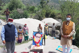 BJP workers tribute to bhimrao ambedkar