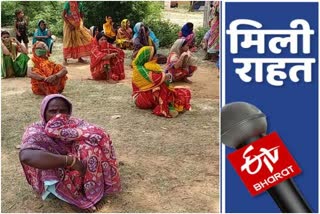 ETV bharat initiative gets ration to poor family in Deoghar