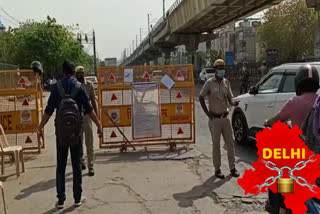 uttam nagar police checking over lockdown in delhi