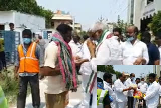 gratitude to sanitization workers in krishna dst gudivada