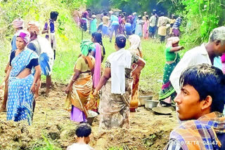 no masks and sanitizers to employment wages at dakkili nellore district