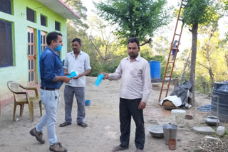 distribution of sanitizers and masks