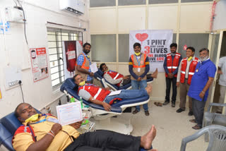 Self-funded blood donation camp at Vims