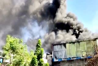 jaipur news  fire in paint factory  paint factory caused fire