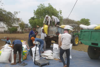 no facility available for farmers in wheat procurement centre of  satna for corona virus protection