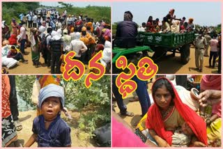 police stop the migrant labours at khammam and badradri kothagudem district