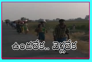 Problems of migrant workers due to corona lockdown at kurnool