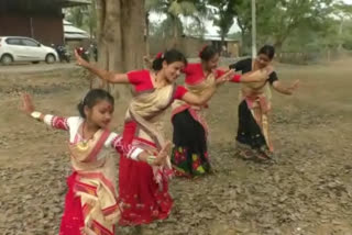 Celebrated Rongali Bihu in Sarupather