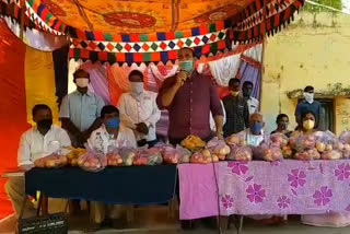 KODHADA MLA DISTRIBUTED VEGETABLES TO POOR PEOPLE