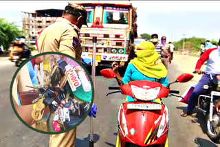 khammam police seize vehicles unnecessarily coming out