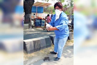 case on one person who spit on road at  uppal