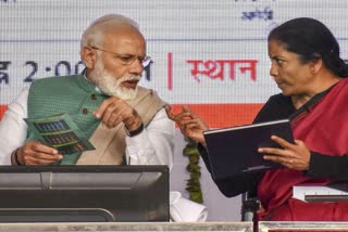 PM Narendra Modi with Nirmala Sitharaman