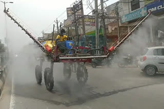 Sanitization done by Japanese machine in Burari