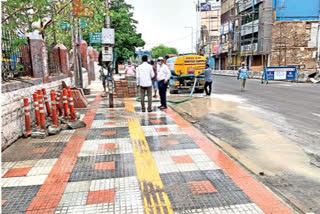 repairing roads in Hyderabad ghmc officers