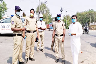 distribute masks to staff and the public at bowenpally