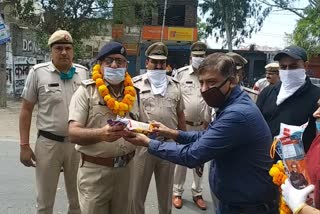 Members of Rotary Club honored police in yamunanagar