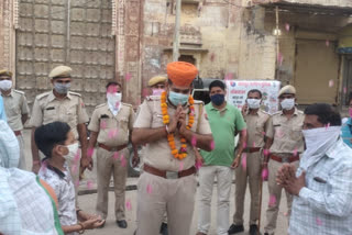 आसोप में पुलिसकर्मियों का सम्मान, Policemen honored in Asoop