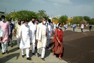 Agriculture Minister jp jalal visit jhajjar anaj mandi