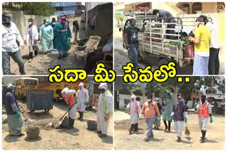 Sanitation workers and medical staff are working to curb the spread of corona