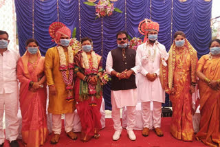 Buldana Shiv Sena MLA's son, daughter marriage