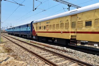 Passenger with medicine in parcel train