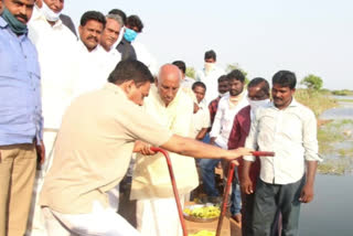 Released of water for the second crop from Sarvepalli reservoir at nellore