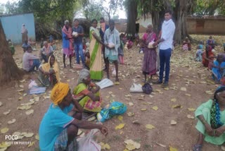 Food packets distributed among the poor