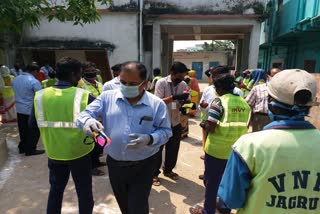 district collector  distributed  sanitizers