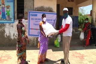 Relief aids given to poor people in nagapattinam