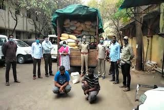 taskforce police catch ration rice in hyderabad