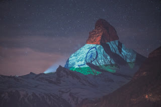 Matterhorn lights up with Indian tricolour