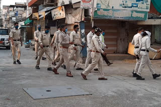 Police has organized flag march for security arrangements