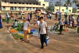 People made awareness coronavirus in marketplaces in Tumkur